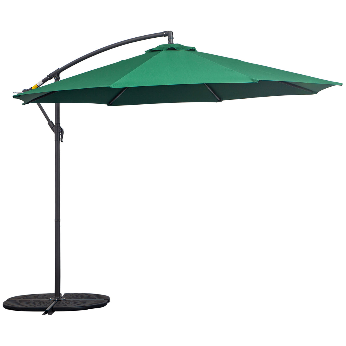 easycomfort easycomfort ombrellone da giardino 3x2 6 m inclinabile con base a croce e manovella in acciaio e poliestere