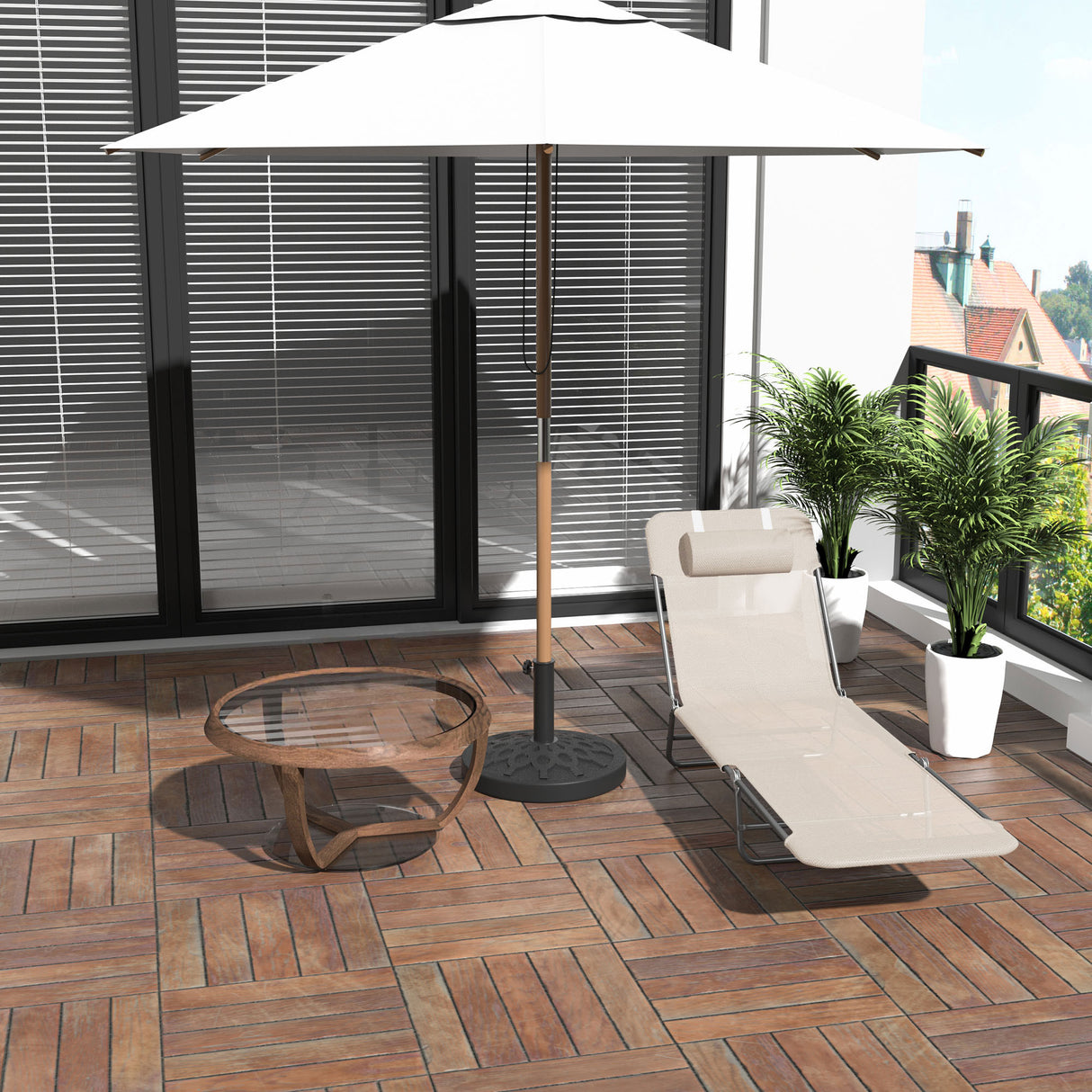 easycomfort easycomfort sdraio pieghevole reclinabile con cuscino da giardino spiaggia beige
