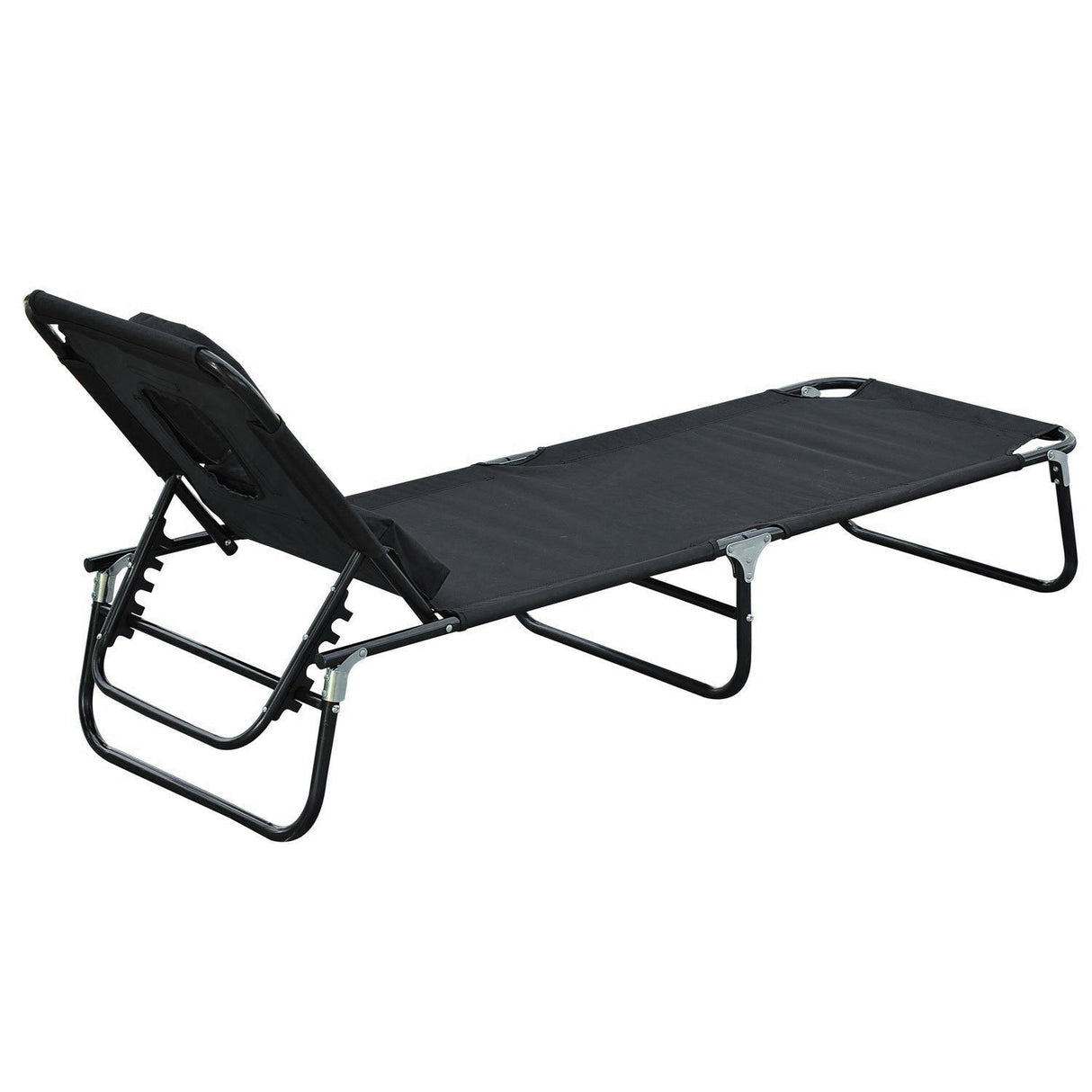 easycomfort easycomfort lettino prendisole sdraio da giardino pieghevole reclinabile con cuscino nero