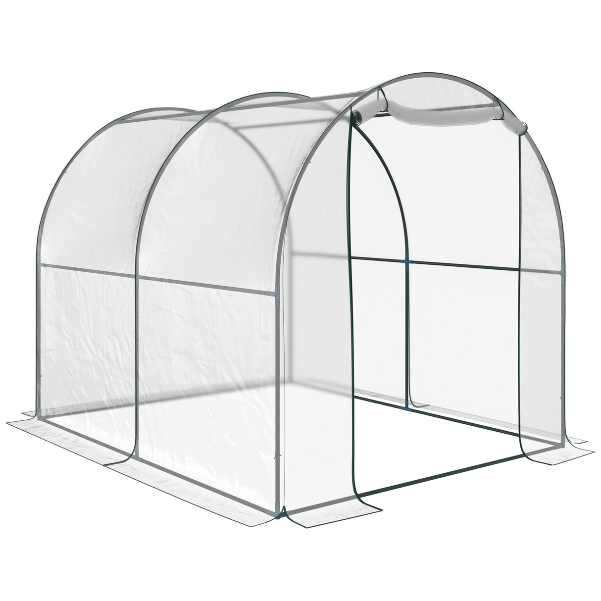 easycomfort easycomfort serra da giardino a tunnel per piante e orto con copertura in pvc 250x200x200cm