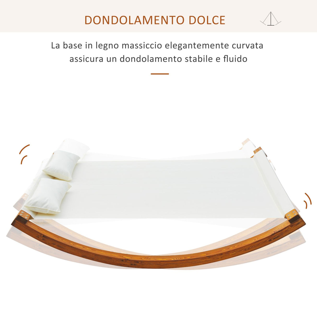 easycomfort easycomfort lettino amaca da giardino struttura in legno in cotone per 2 persone