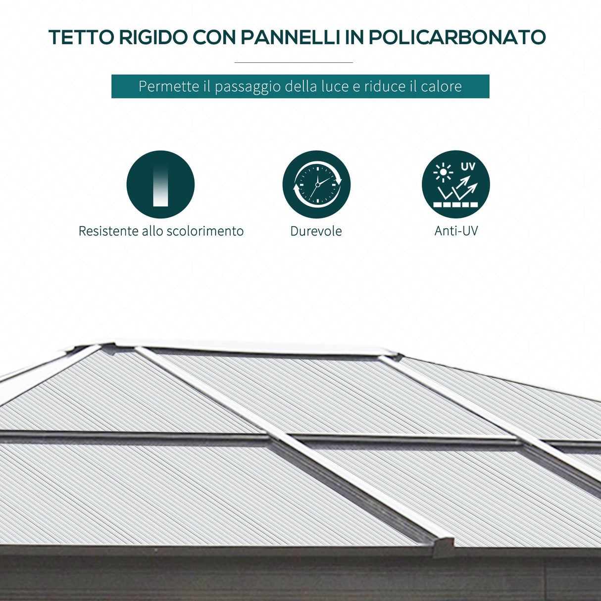 easycomfort gazebo di lusso in alluminio tendone da giardino 300x360x265cm