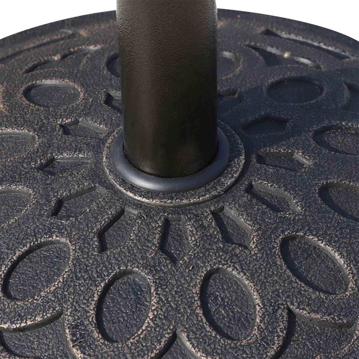 easycomfort base per ombrellone 12kg in resina 48.5x34cm per pali 38 48mm bronzo