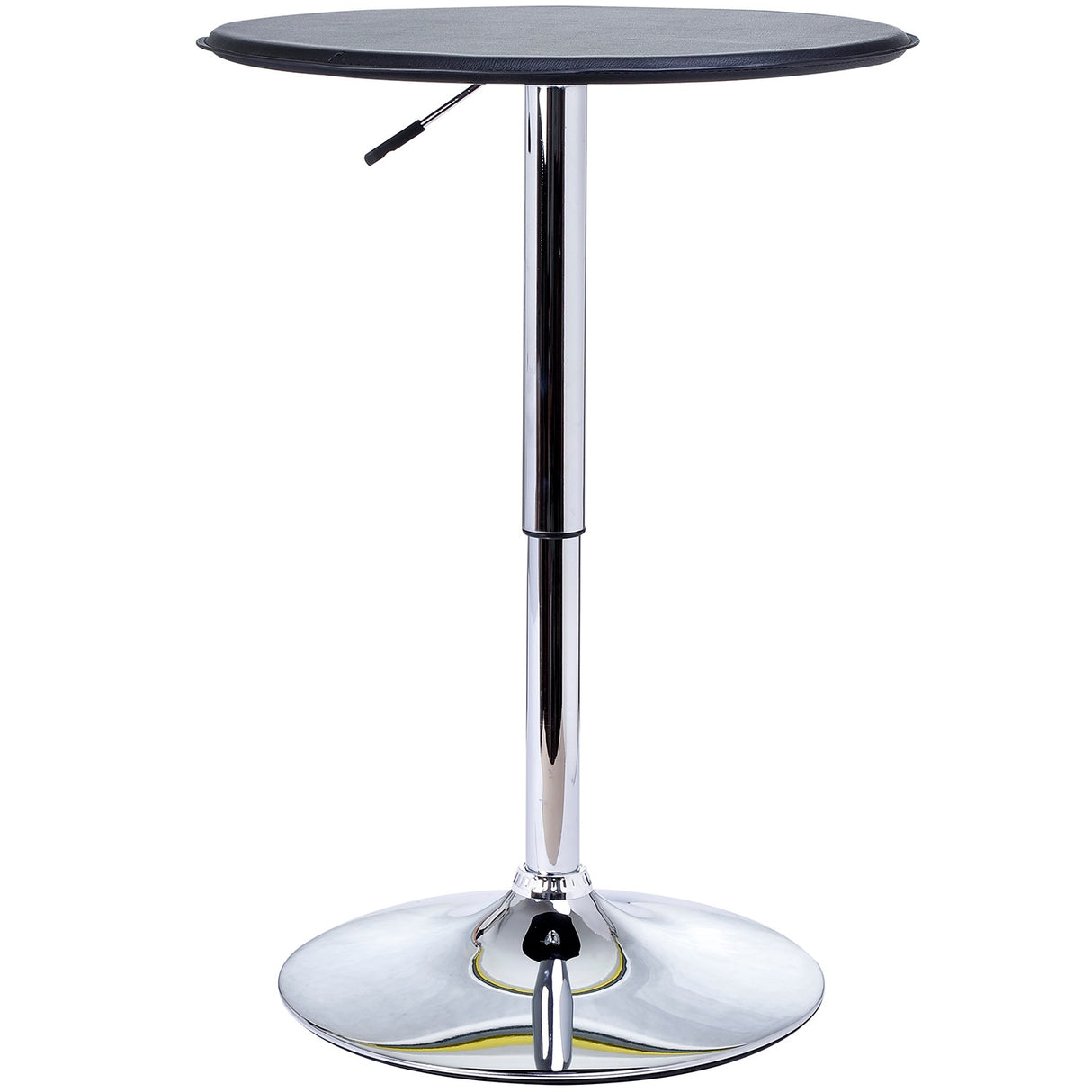 easycomfort easycomfort tavolino da bar cromato tavolo rotondo regolabile in altezza con sistema lift up piano rotondo girevole 360 63x67 93cm ean 8054111841238