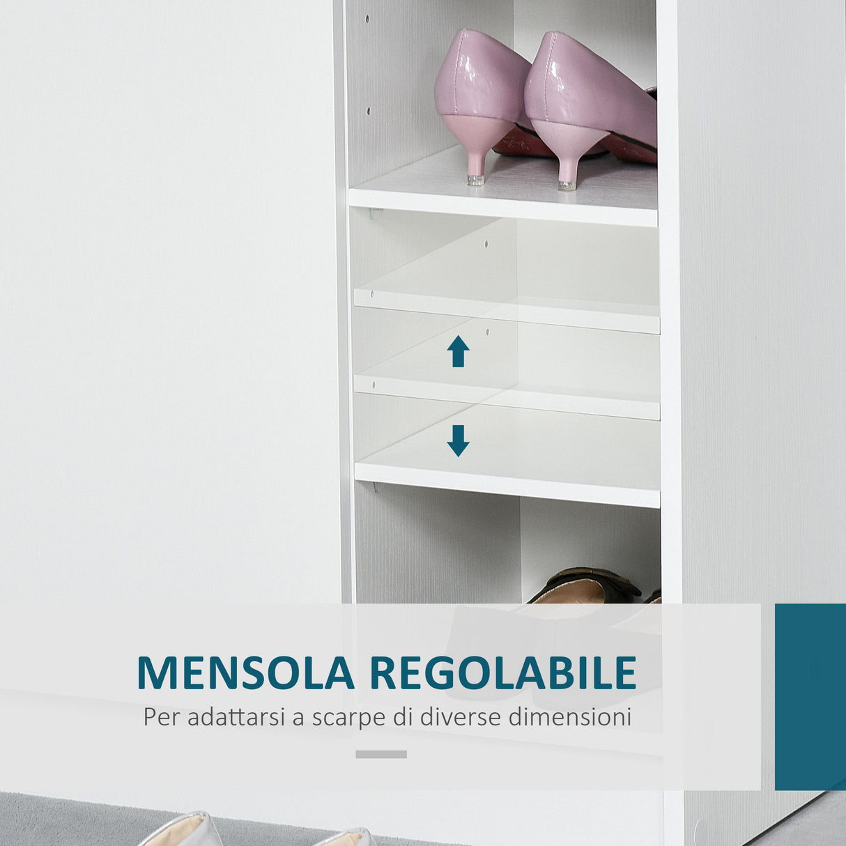 easycomfort easycomfort armadio scarpiera bianca salvaspazio e moderna in legno per 12 paia di scarpe 4 ripiani aperti 83 x 30 x 90cm bianca ean 8054111846875