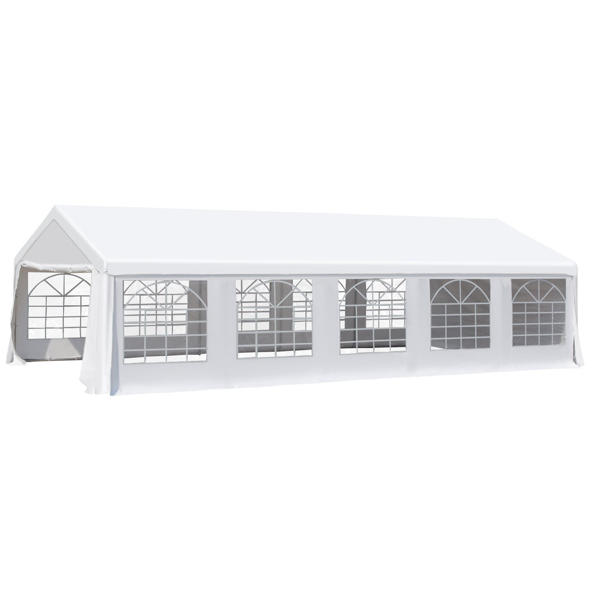 easycomfort easycomfort gazebo da giardino 10x6m con pareti rimovibili e finestre acciaio e poliestere