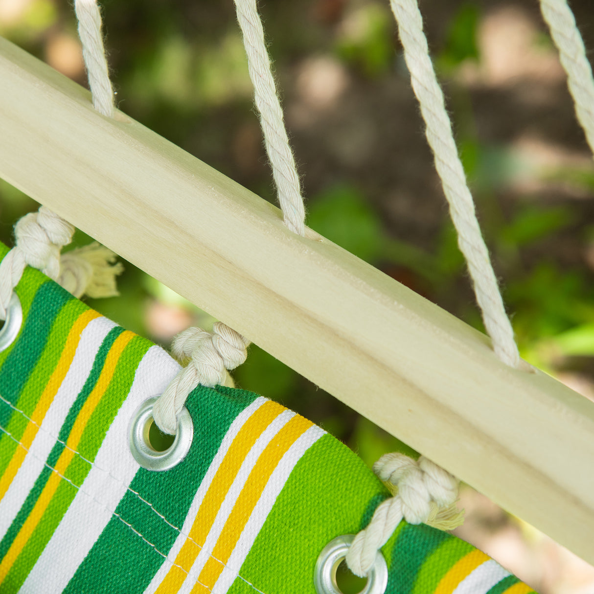 easycomfort easycomfort amaca matrimoniale in cotone a righe verde giallo e bianco con cuscino