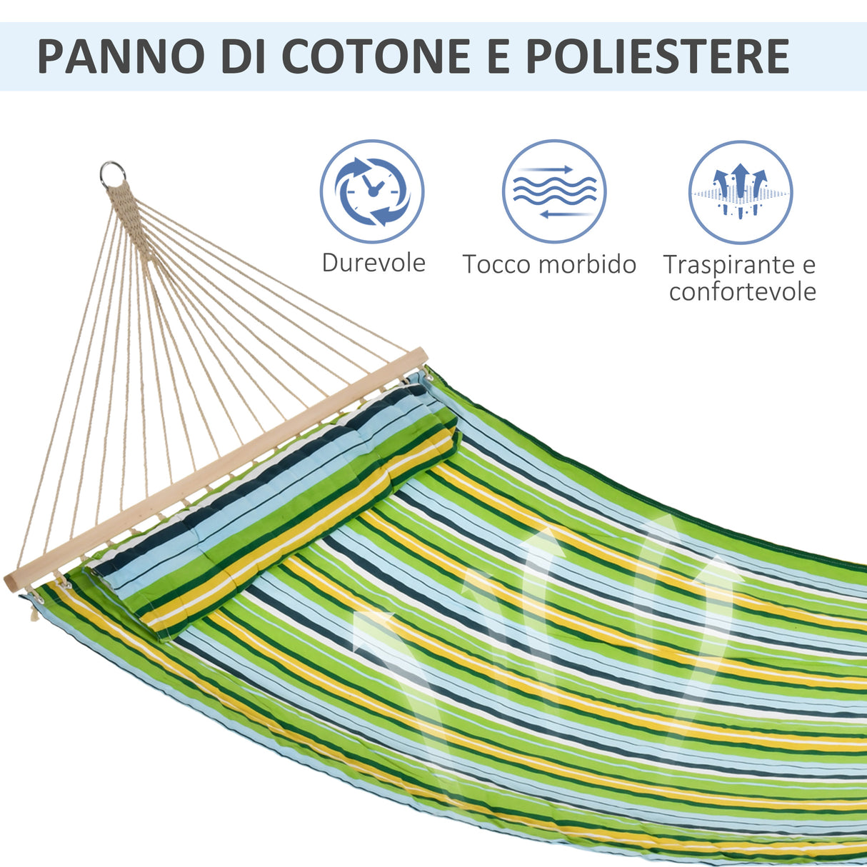 easycomfort amaca da giardino per 1 2 persone max 150kg da interni ed esterni con cuscino removibile 400x140cm