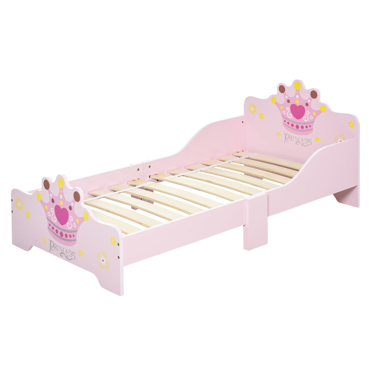 easycomfort easycomfort letto per bambini con bordi rialzati e 6 gambe in legno per cameretta lettino per bimbi da 3 6 anni 143x73x60cm rosa