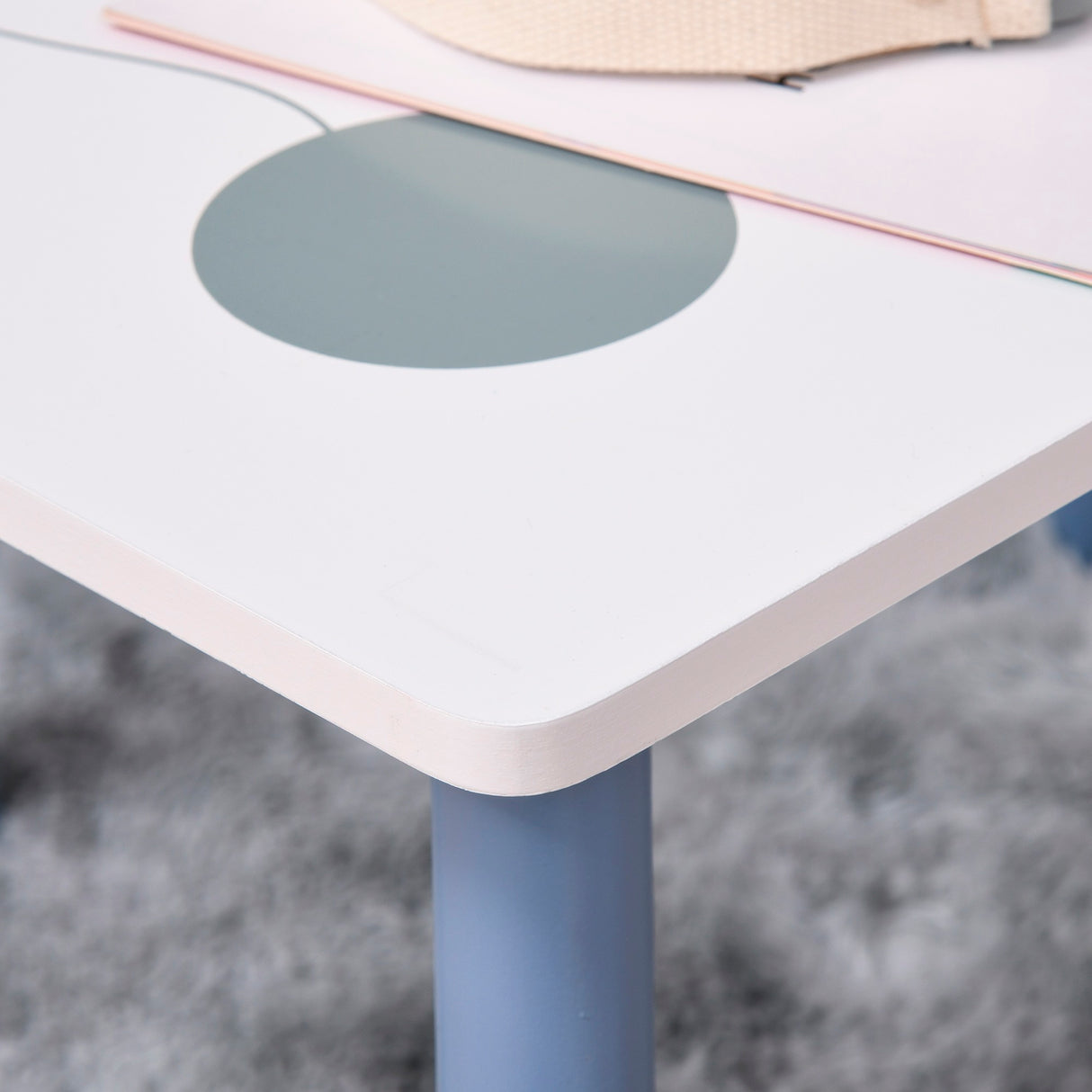 easycomfort easycomfort tavolo e sedie per bambini e bambine 2 4 anni in legno azzurro e bianco set 3 pezzi