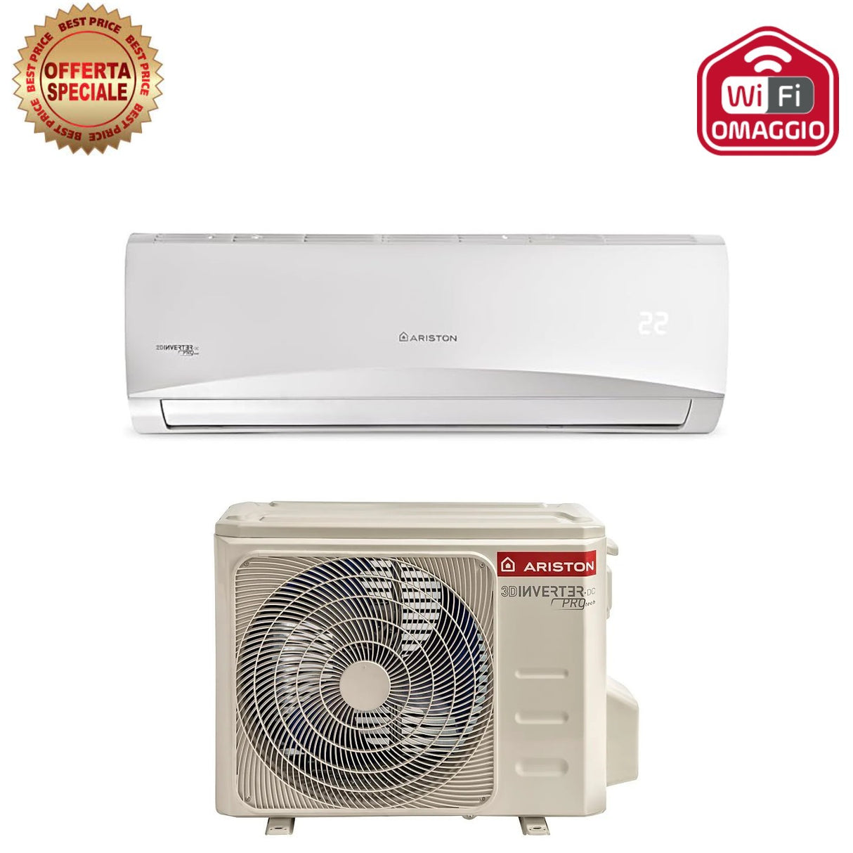 climatizzatore condizionatore ariston inverter serie prios 18000 btu c 50 mud0 r 32 wi fi optional classe a__ a_