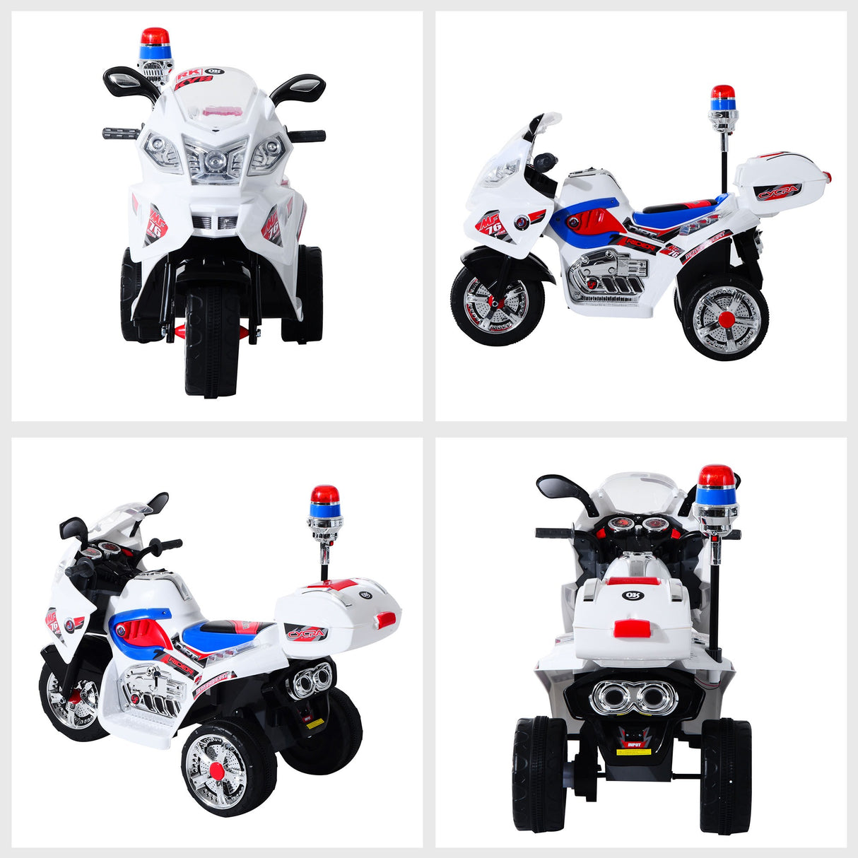 easycomfort easycomfort moto elettrica motoretta per bambini 3 ruote con musica luci 112 51 72 5cm