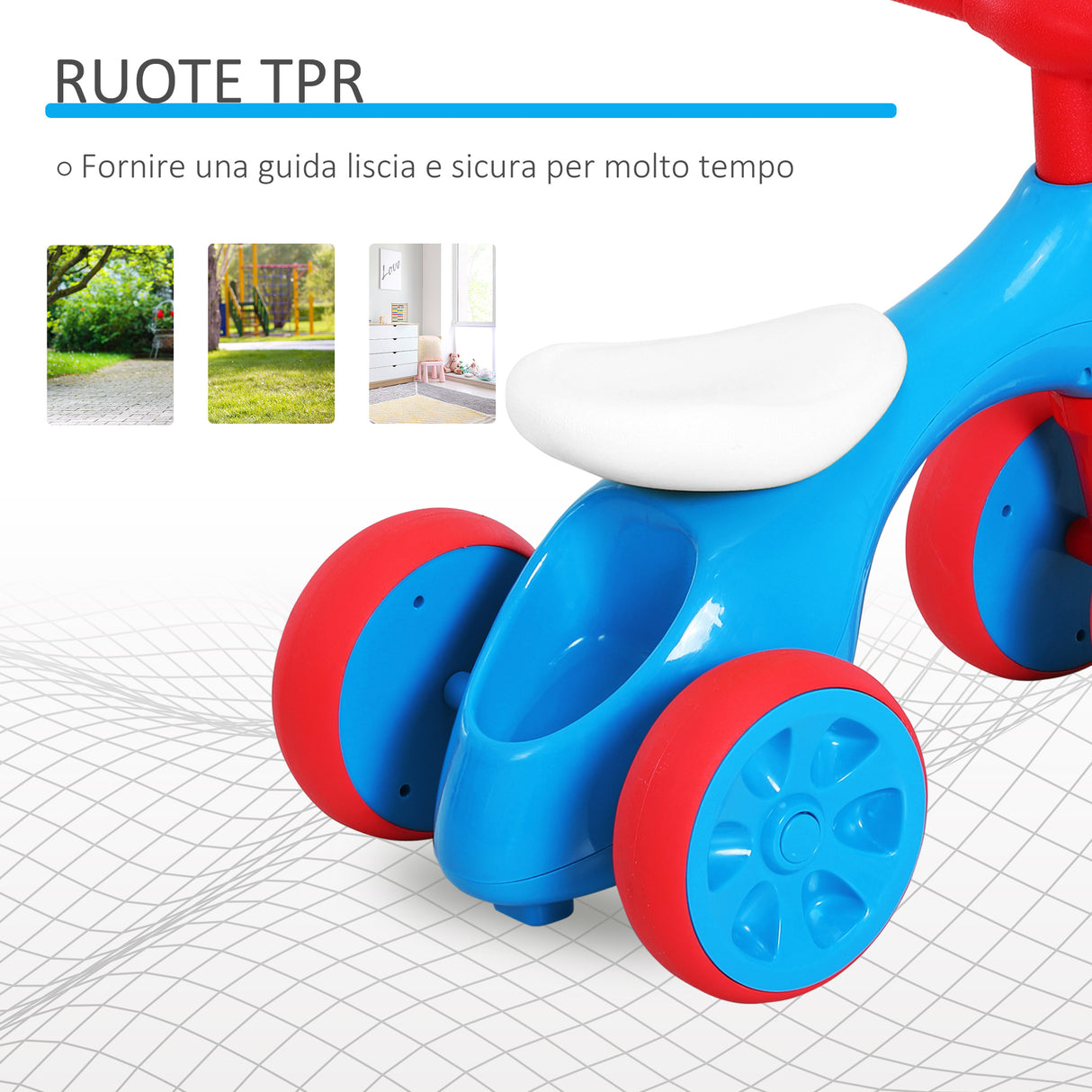 easycomfort easycomfort bicicletta equilibrio senza pedali giochi con 4 ruote per bambini da 18 36 mesi blu e rosso 57cm x 33 5cm x 42 5cm