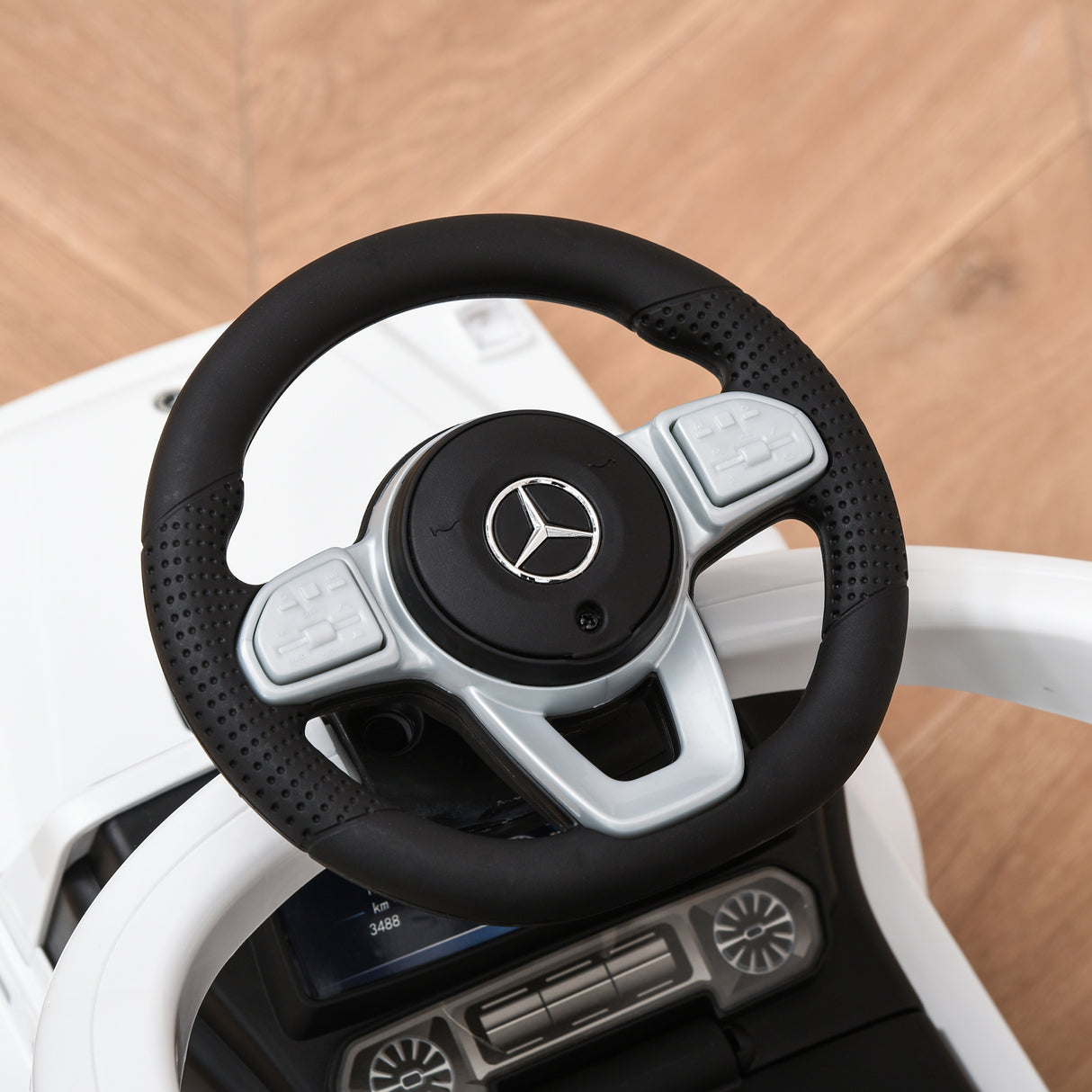 easycomfort easycomfort macchina a spinta per bambini 12 36 mesi con licenza mercedes tettuccio e maniglia di spinta 85 5x40 5x95 cm bianco