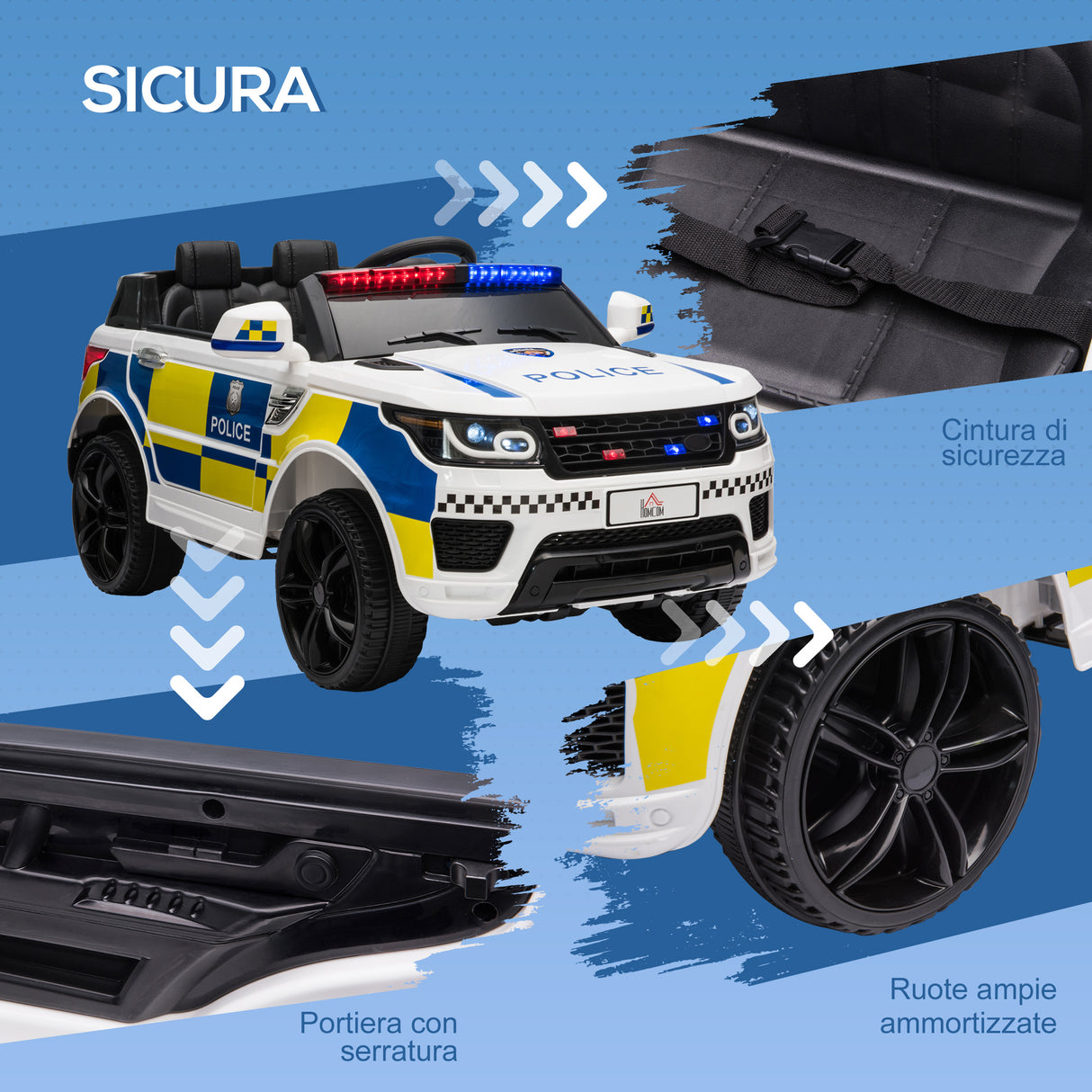 easycomfort easycomfort macchina elettrica per bambini con telecomando bianco