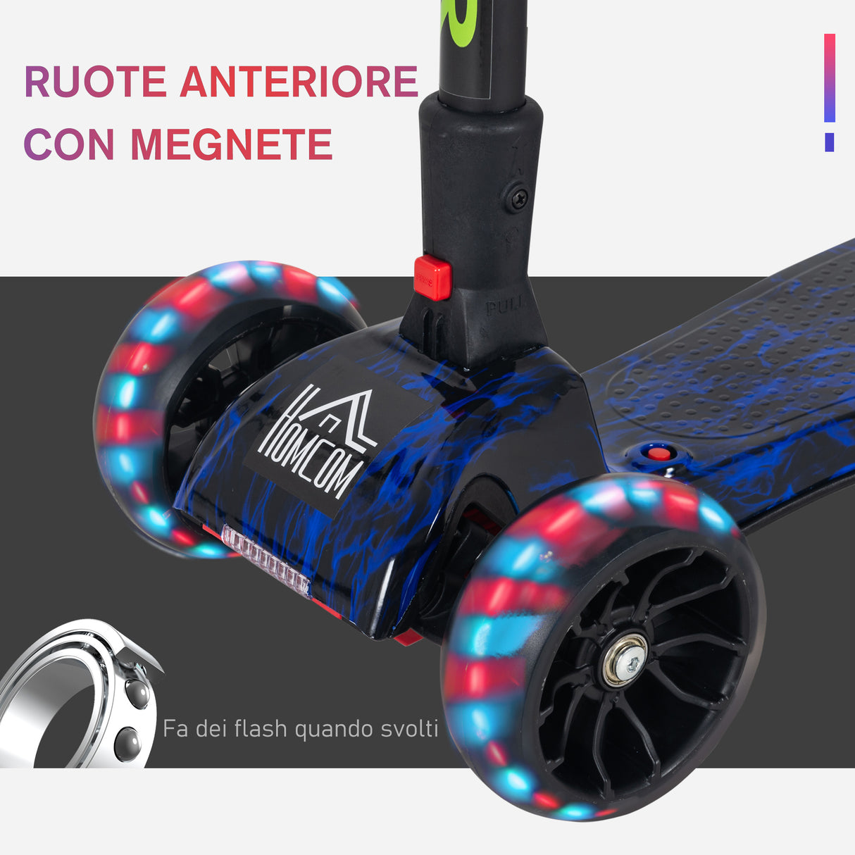 easycomfort easycomfort monopattino pieghevole e regolabile per bambini piccoli 3 8 anni blu