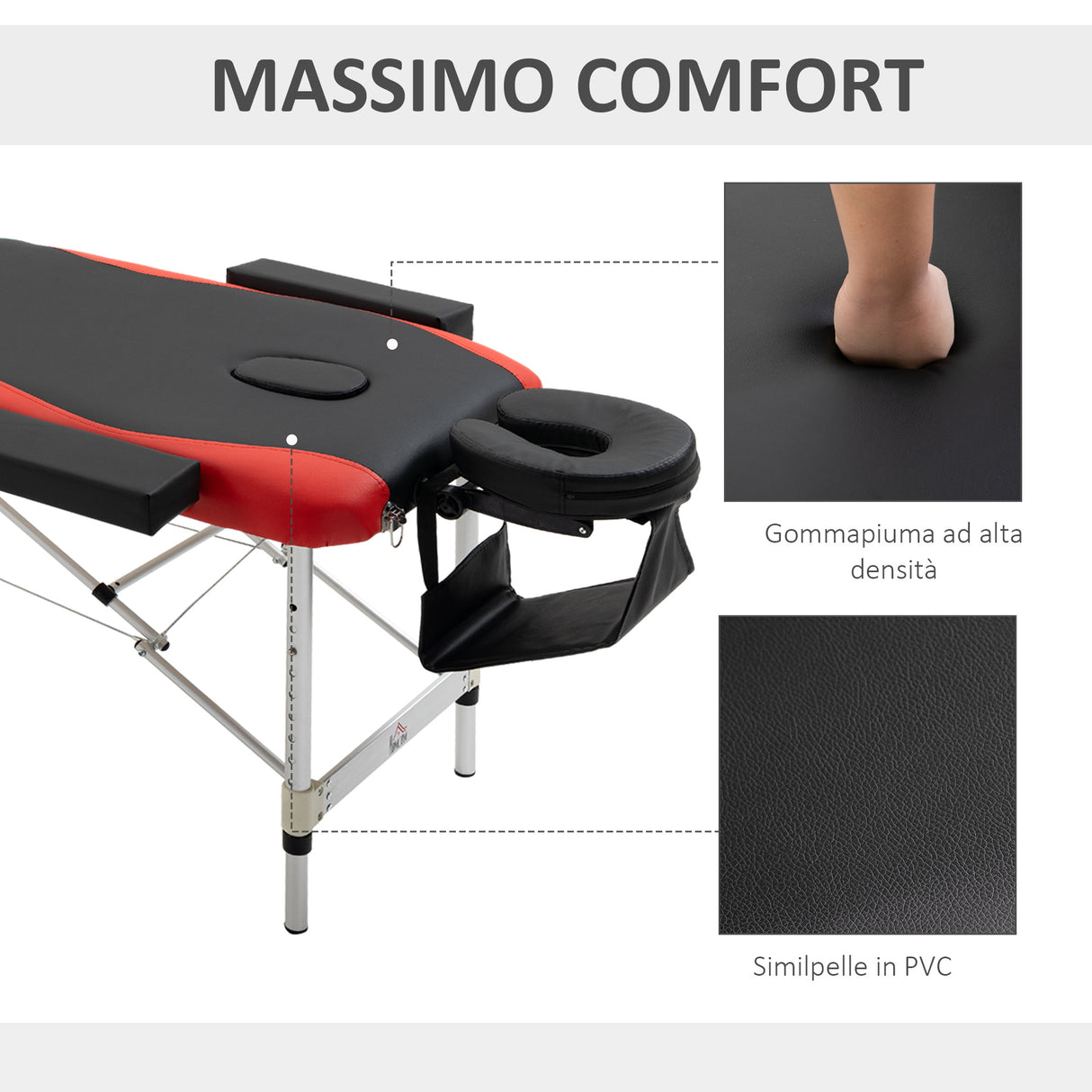 easycomfort easycomfort lettino massaggi portatile pieghevole e professionale in alluminio