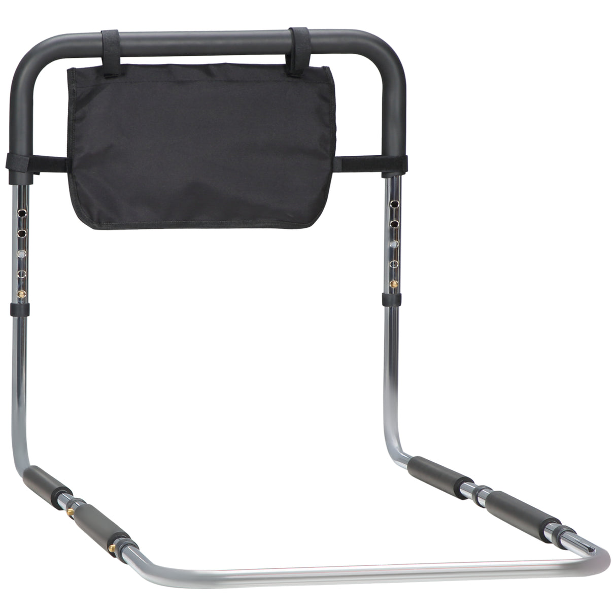 easycomfort easycomfort maniglia per letto con altezza regolabile in acciaio con impugnatura morbida argento