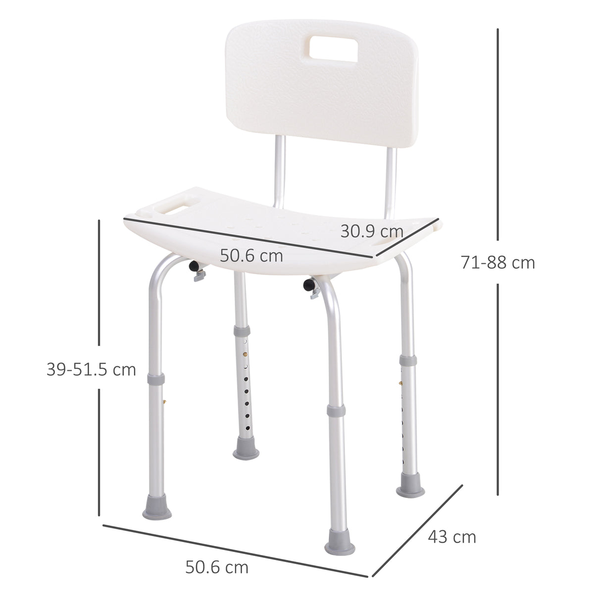 easycomfort easycomfort sedile da doccia con schienale ausilio da vasca sedia doccia altezza regolabile 8 posizioni antiscivolo ean 8054111846431
