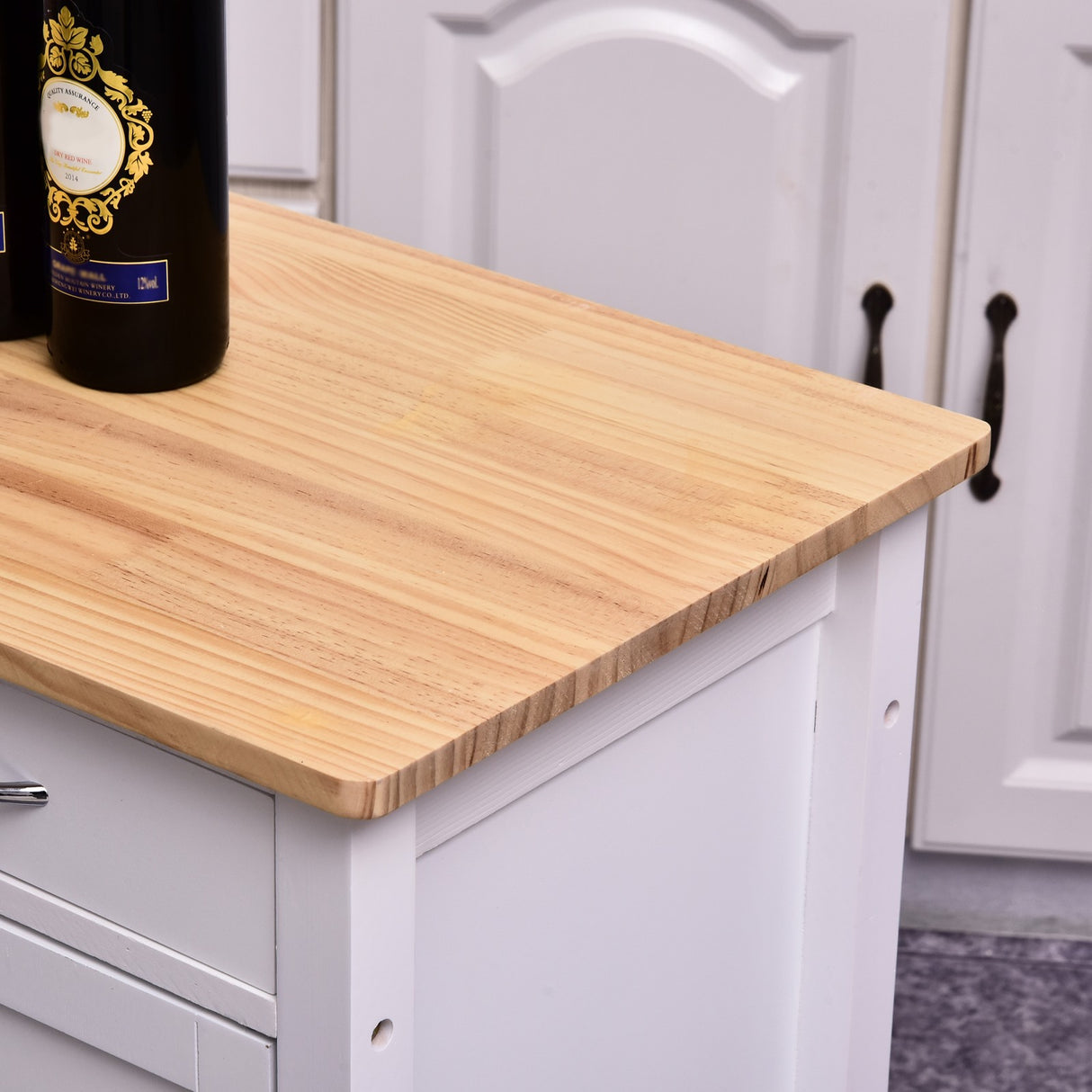 easycomfort easycomfort carrello da cucina classico con cassetti e ruote in legno salvaspazio 89x40x84cm ean 8054144134314