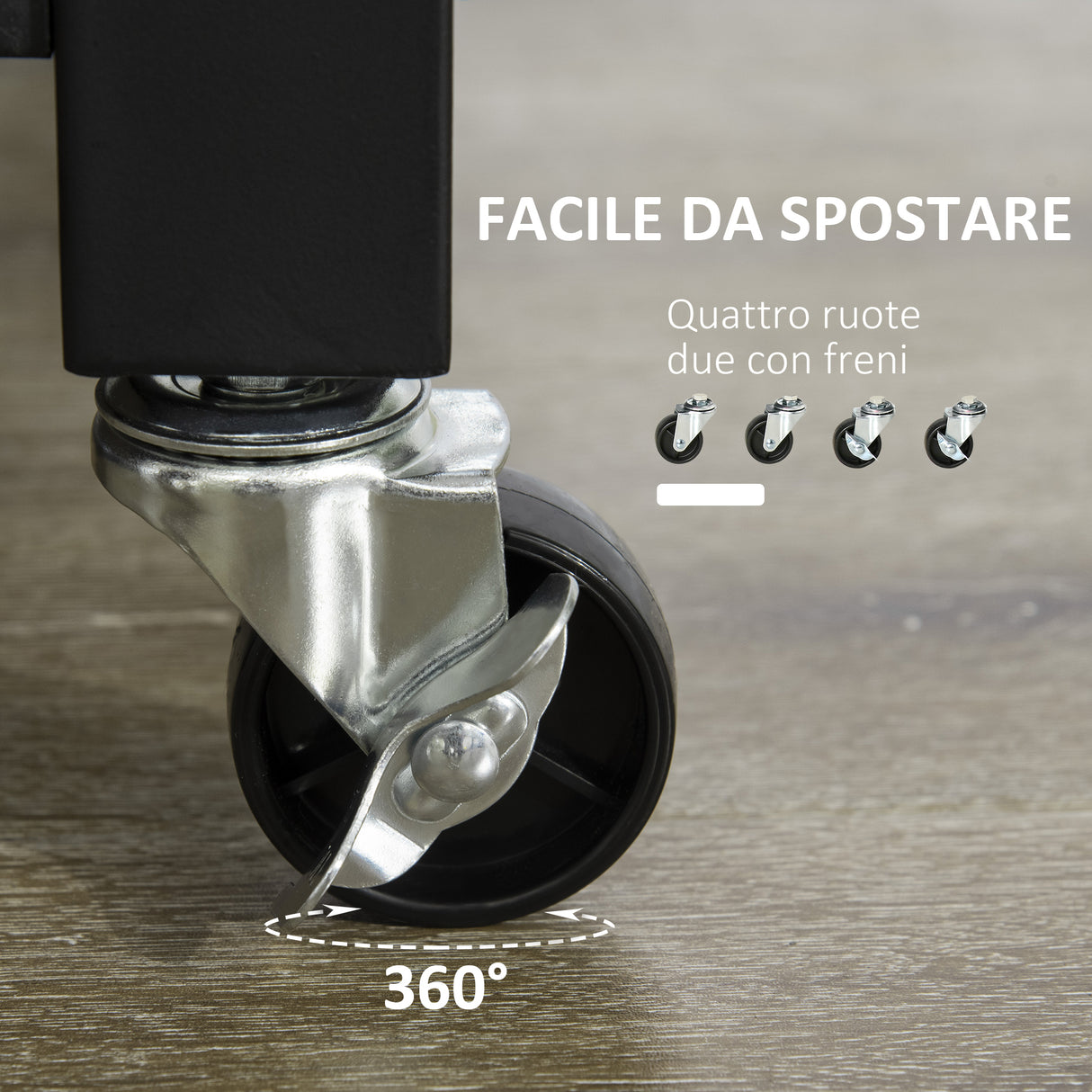 easycomfort easycomfort carrello da cucina portavivande con ruote legno truciolato 60x50x84 5cm marrone