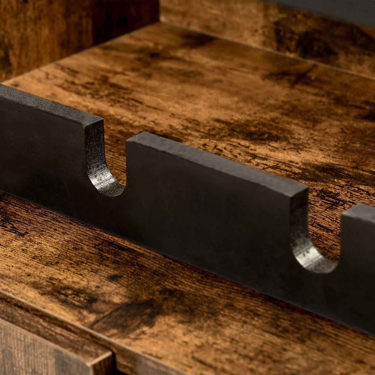 easycomfort easycomfort mobile multiuso con portabottiglie vani aperti e armadietto stile industriale 60x40x100cm marrone