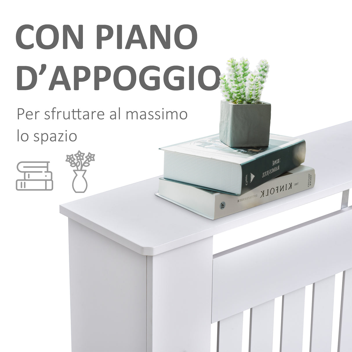 easycomfort easycomfort copritermosifone in legno mdf bianco 172x19x81cm