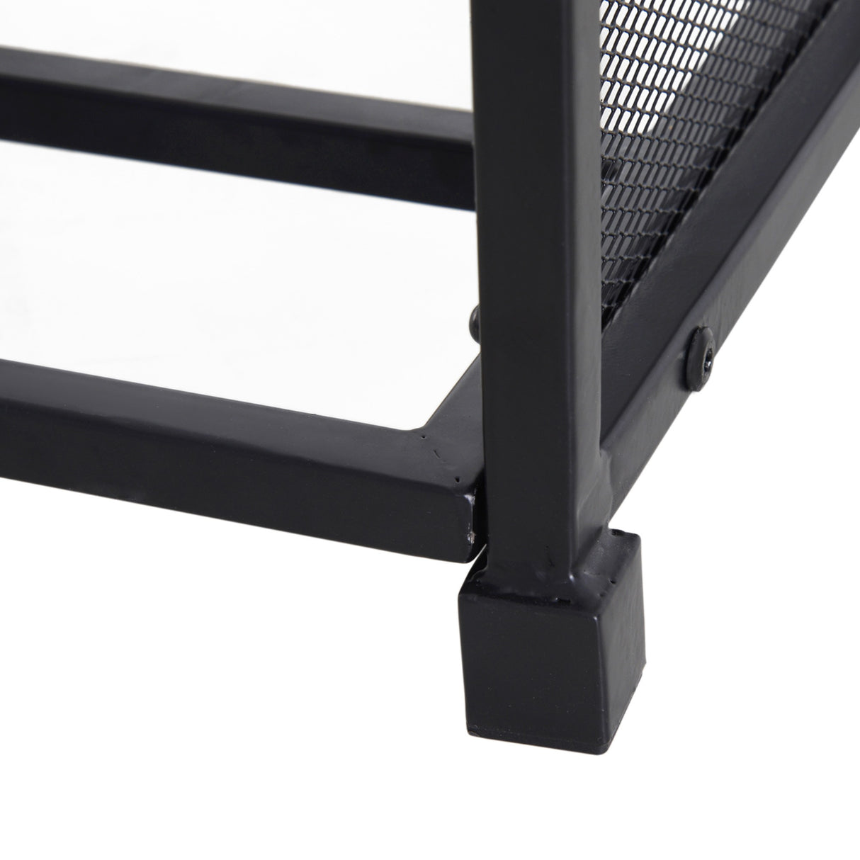 easycomfort portalegna da interno ed esterno in metallo con ganci e 4 attrezzi per camino inclusi nero