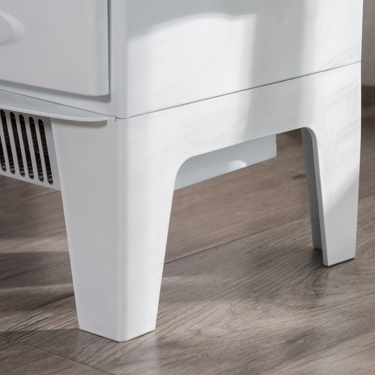 easycomfort camino elettrico da terra con effetto fiamma temperatura regolabile bianco