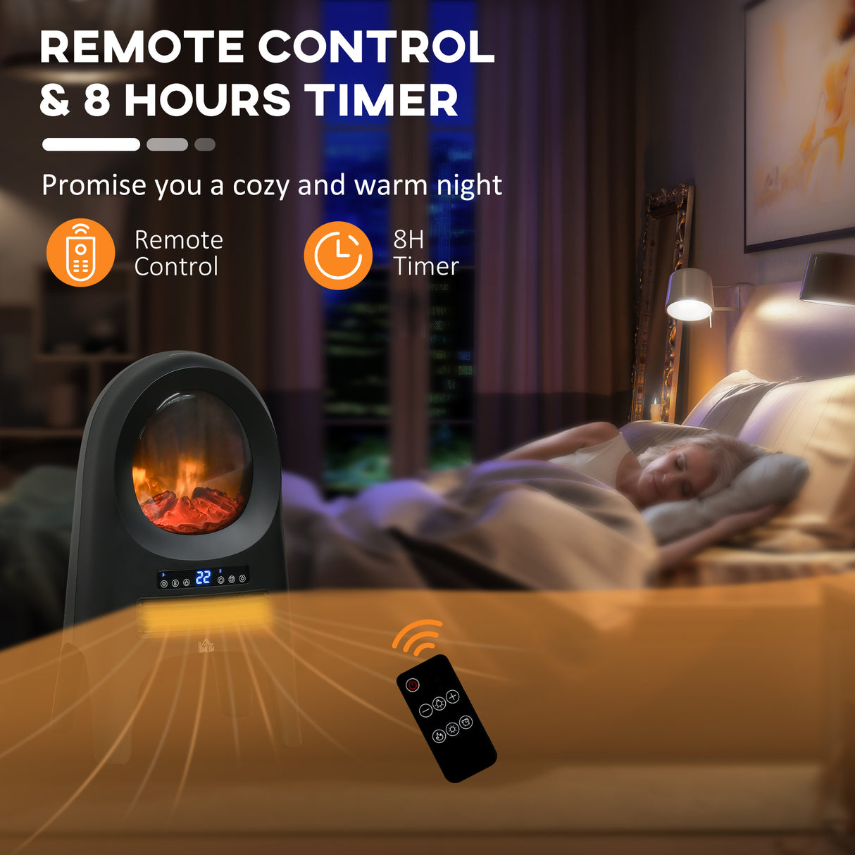 easycomfort termoventilatore a 3 modalita di riscaldamento con 3 temperature regolabili 33.7x25.5x60.4 cm nero