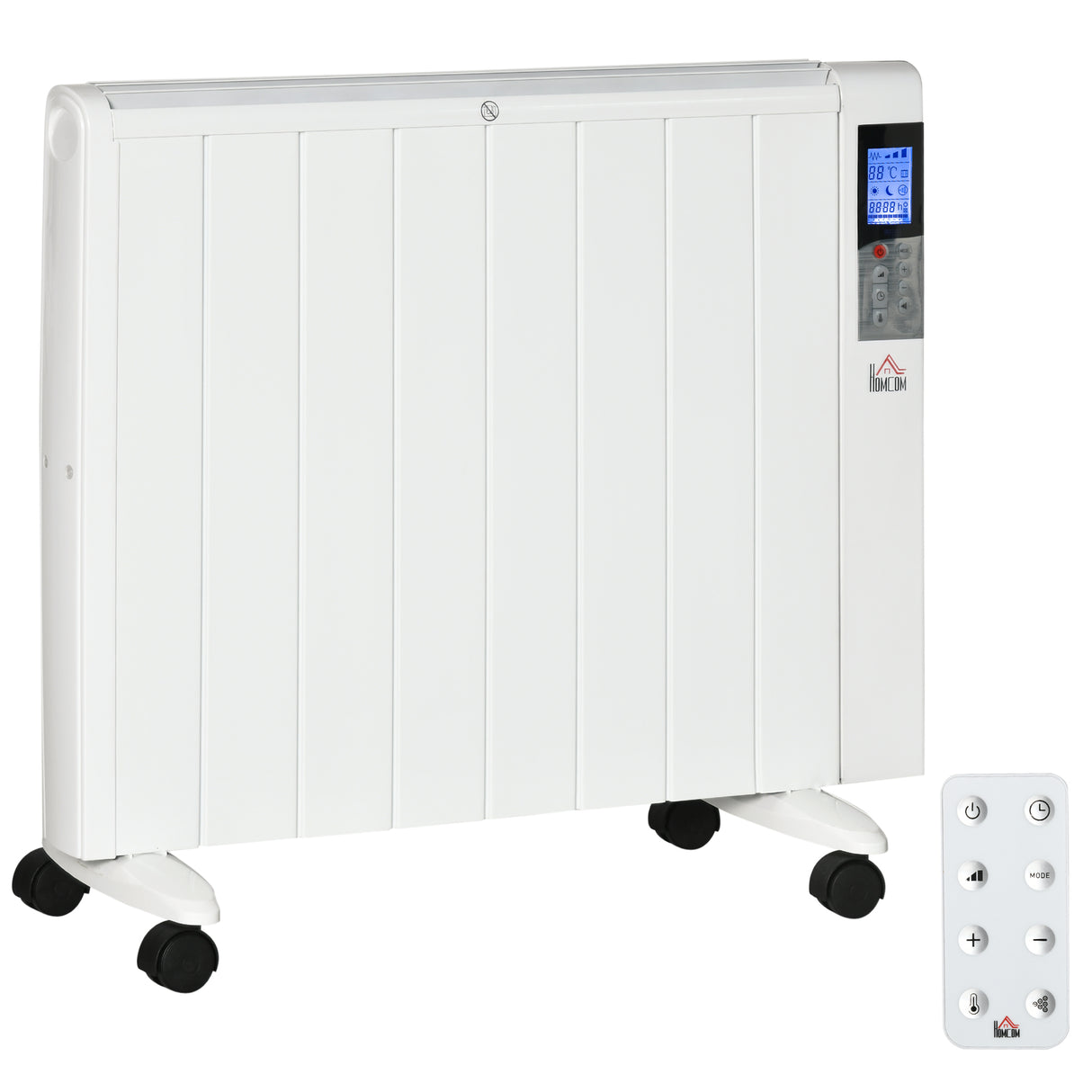 easycomfort stufetta elettrica da 1000 2000w con timer e impostazioni di calore per stanze max 15 m 75x31x66.5 cm bianco