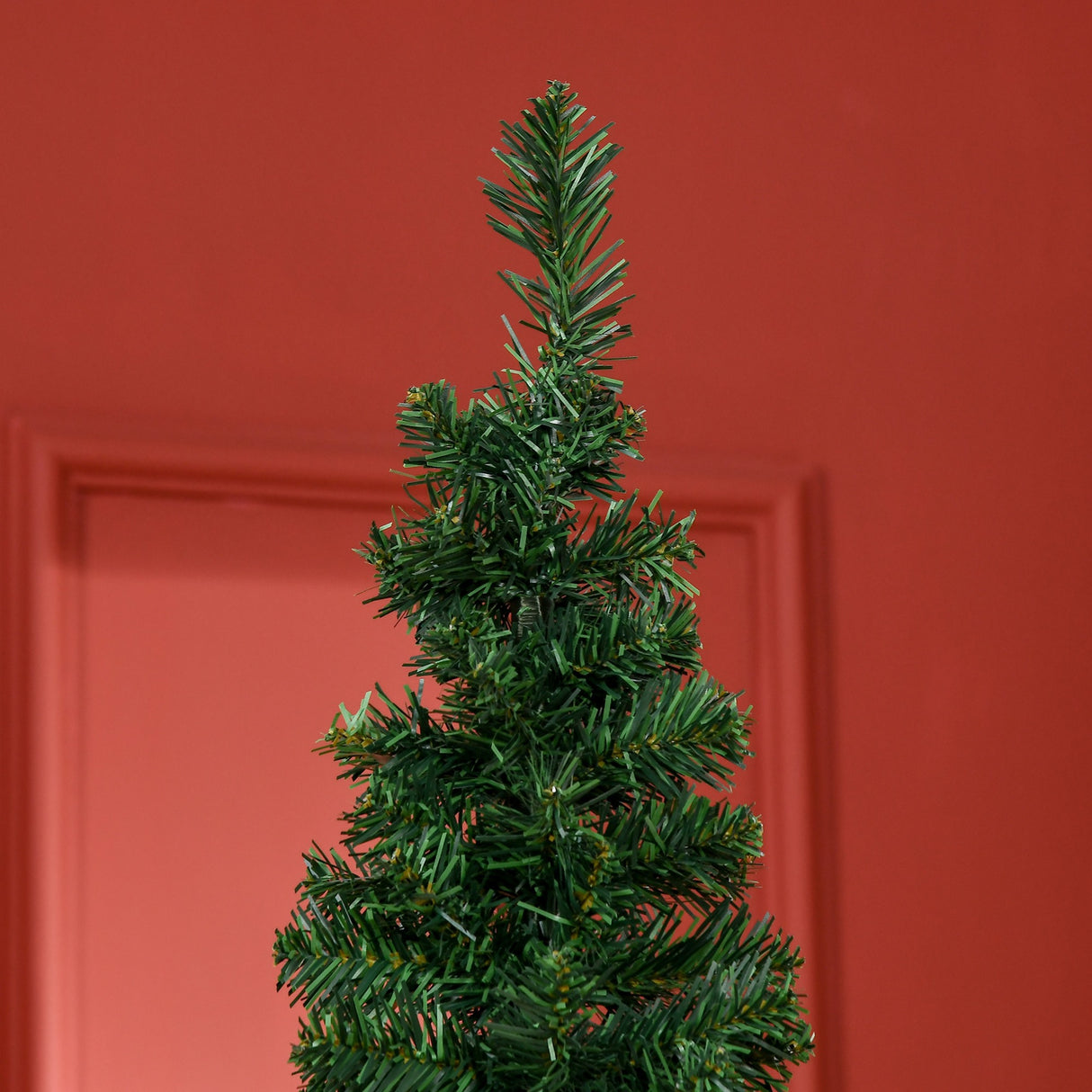 easycomfort easycomfort albero di natale artificiale slim 210cm con 631 rami supporto in metallo