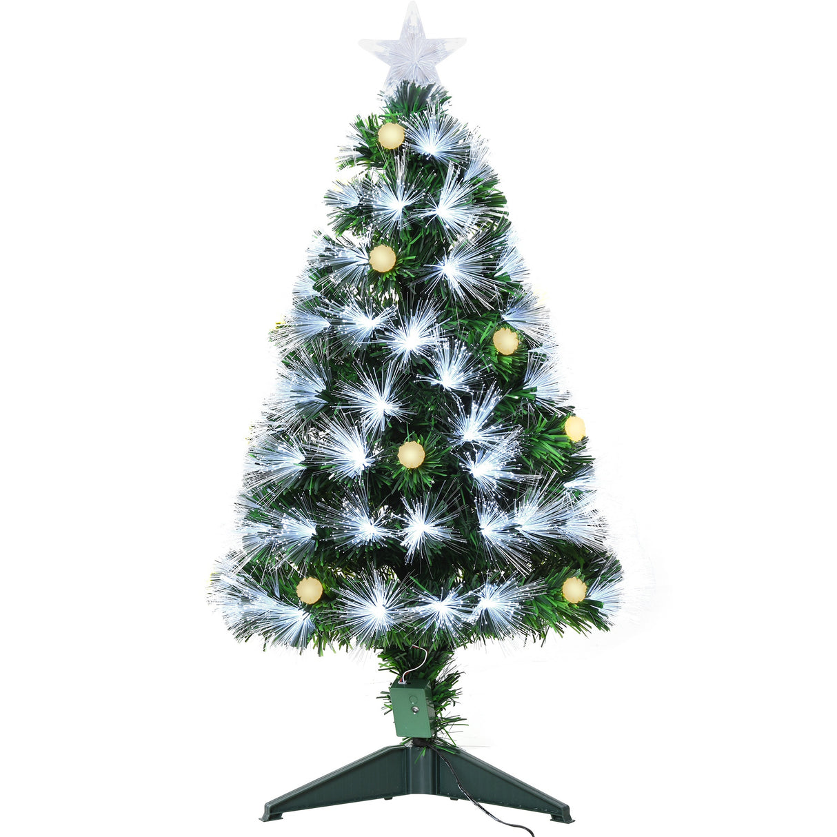 easycomfort easycomfort albero di natale artificiale 90cm con 90 rami albero di natale con luci a led e fibre ottiche base pieghevole rimovibile