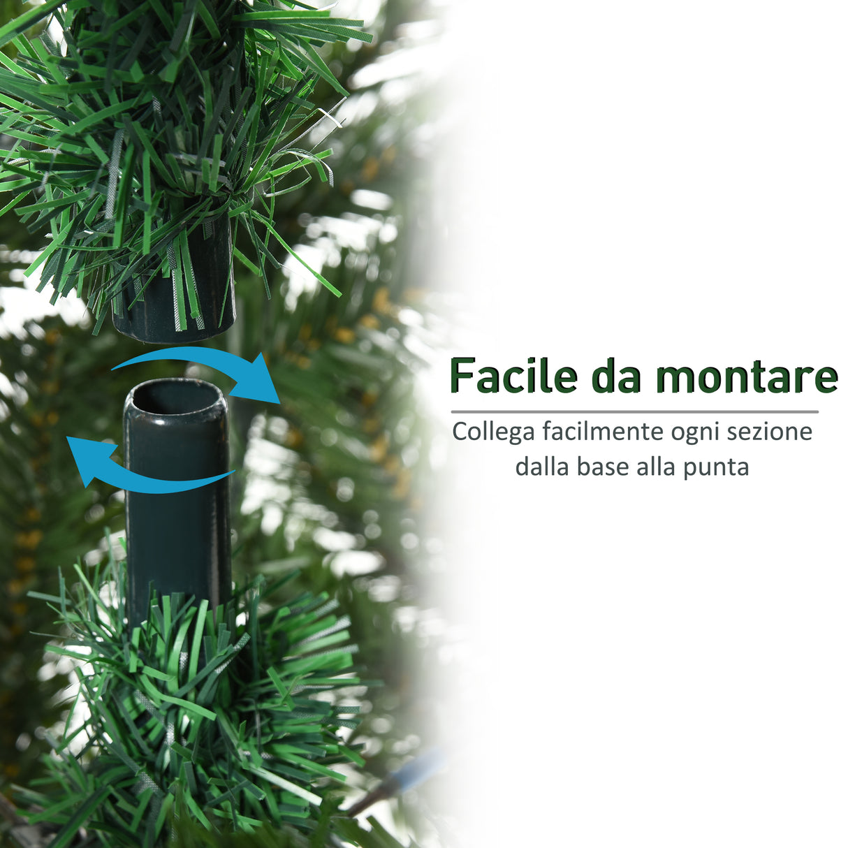 easycomfort easycomfort albero di natale artificiale gigante 210cm realistico decorazione di natale con 934 rami base pieghevole e rimovibile