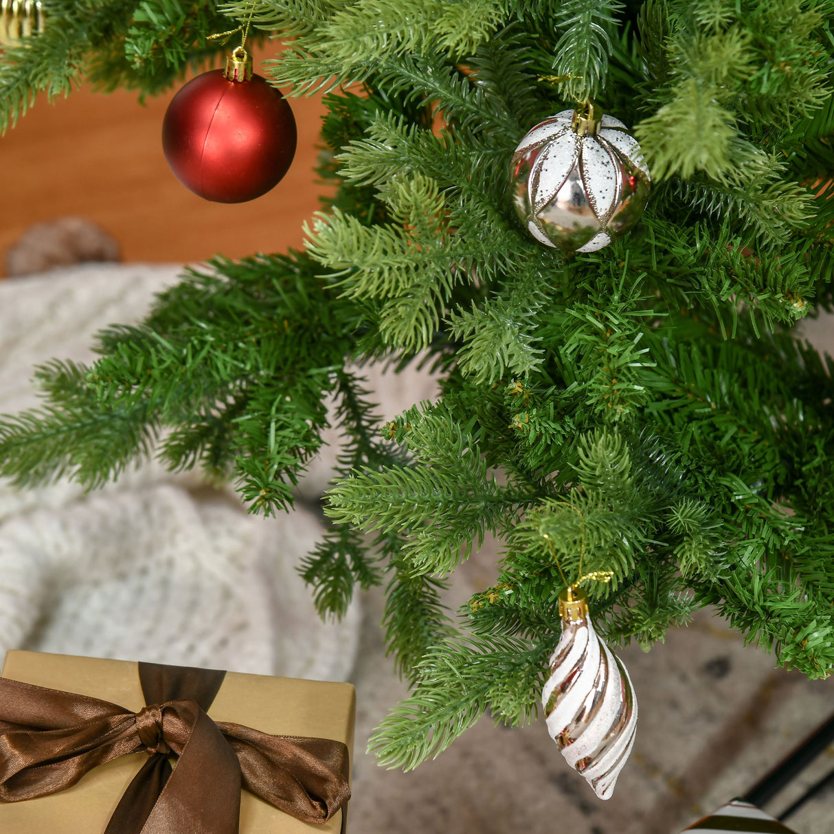 easycomfort easycomfort albero di natale per interni con 2056 rami e base in metallo 124x228 cm verde