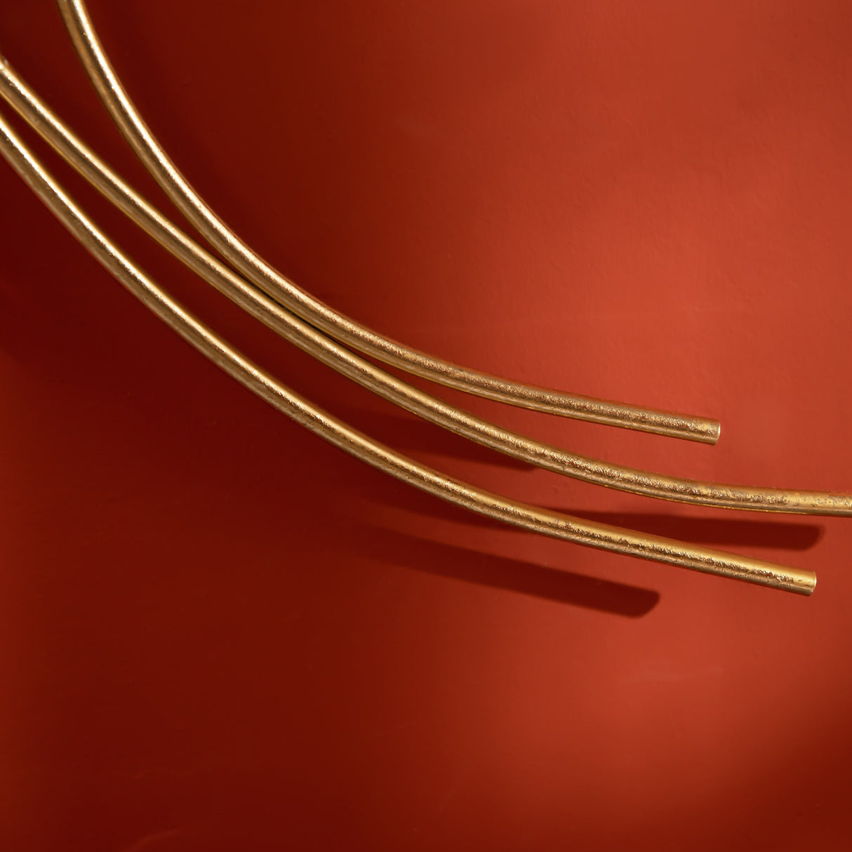 easycomfort easycomfort decorazione murale 3d in metallo wall art dorata con foglie di ginkgo 138x70cm