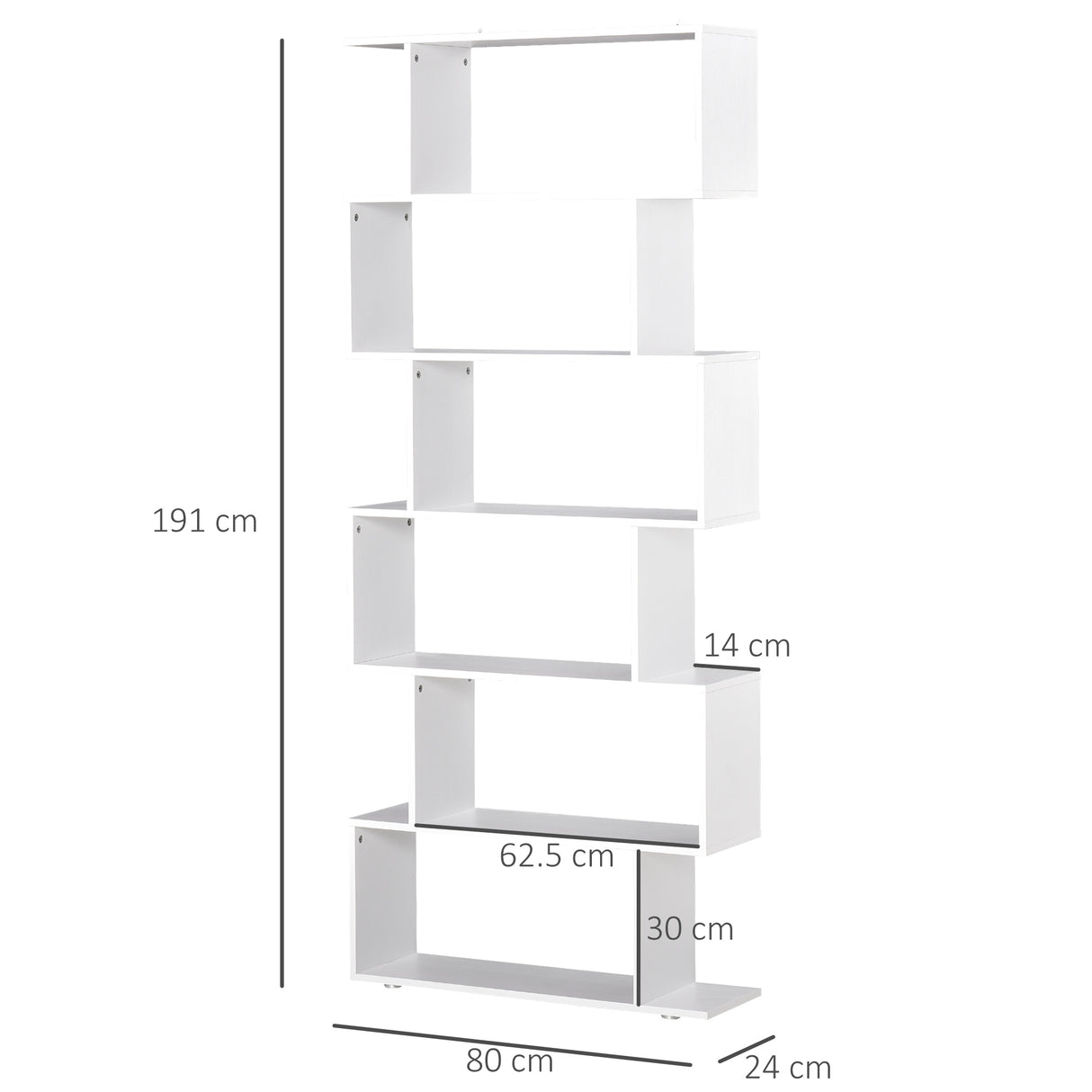 easycomfort easycomfort libreria di design mobili ufficio scaffale in legno 80x24x191cm bianco ean 8054111848879