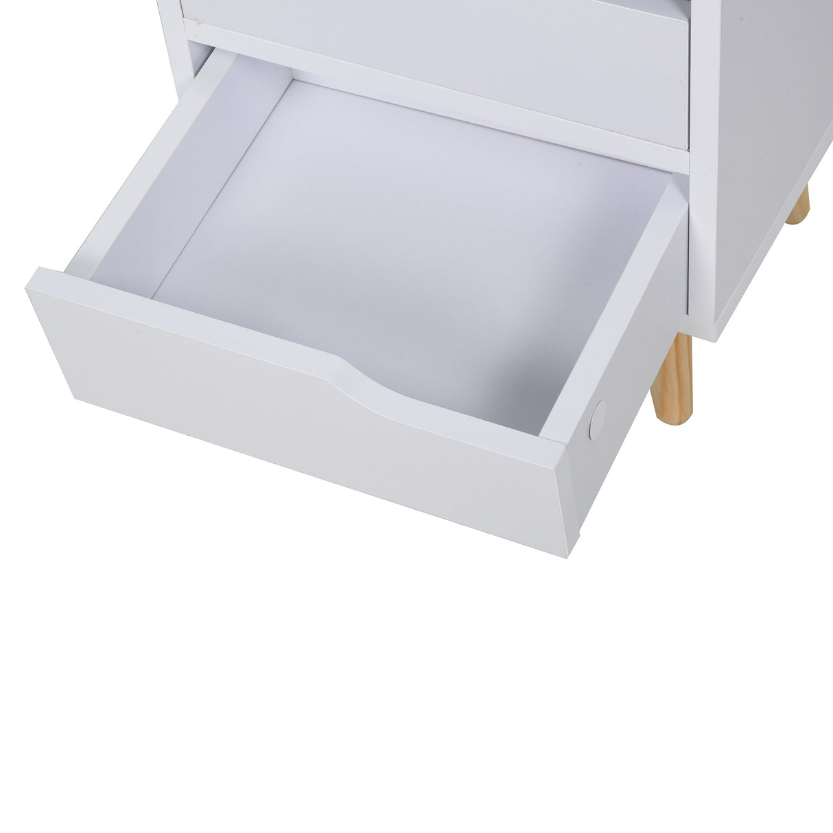 easycomfort easycomfort comodino salvaspazio dal design moderno in legno bianco piccola cassettiera camera da letto con 2 cassetti e piedini in legno di pino 33 x 28 x 42cm ean 8054111845014