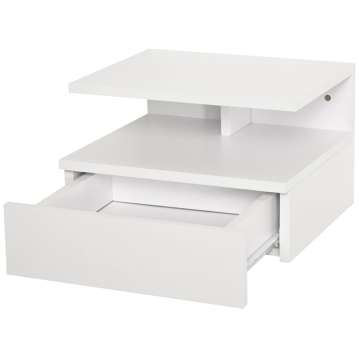 easycomfort easycomfort set da 2 comodini sospesi per camera da letto con cassetto e mensola superiore in legno 35x32x22 5cm