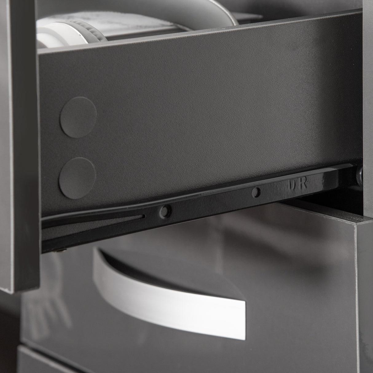 easycomfort easycomfort set 2 comodini moderni con 3 cassetti per camera da letto e soggiorno in truciolato 40x36x56 cm grigio