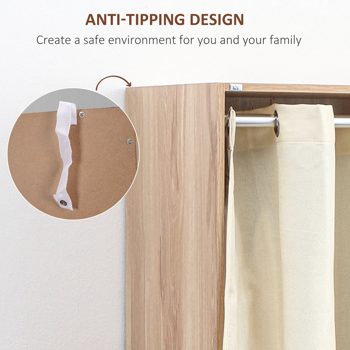 easycomfort easycomfort armadio guardaroba in truciolato con guida per appendere 3 cassetti in poliestere e 3 ripiani 105x48x160 cm