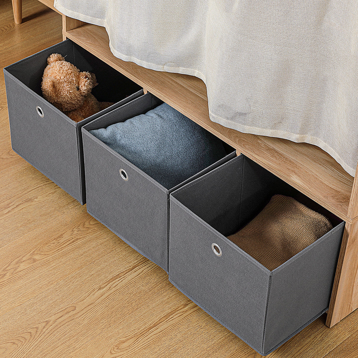 easycomfort easycomfort armadio guardaroba in truciolato con guida per appendere 3 cassetti in poliestere e 3 ripiani 105x48x160 cm