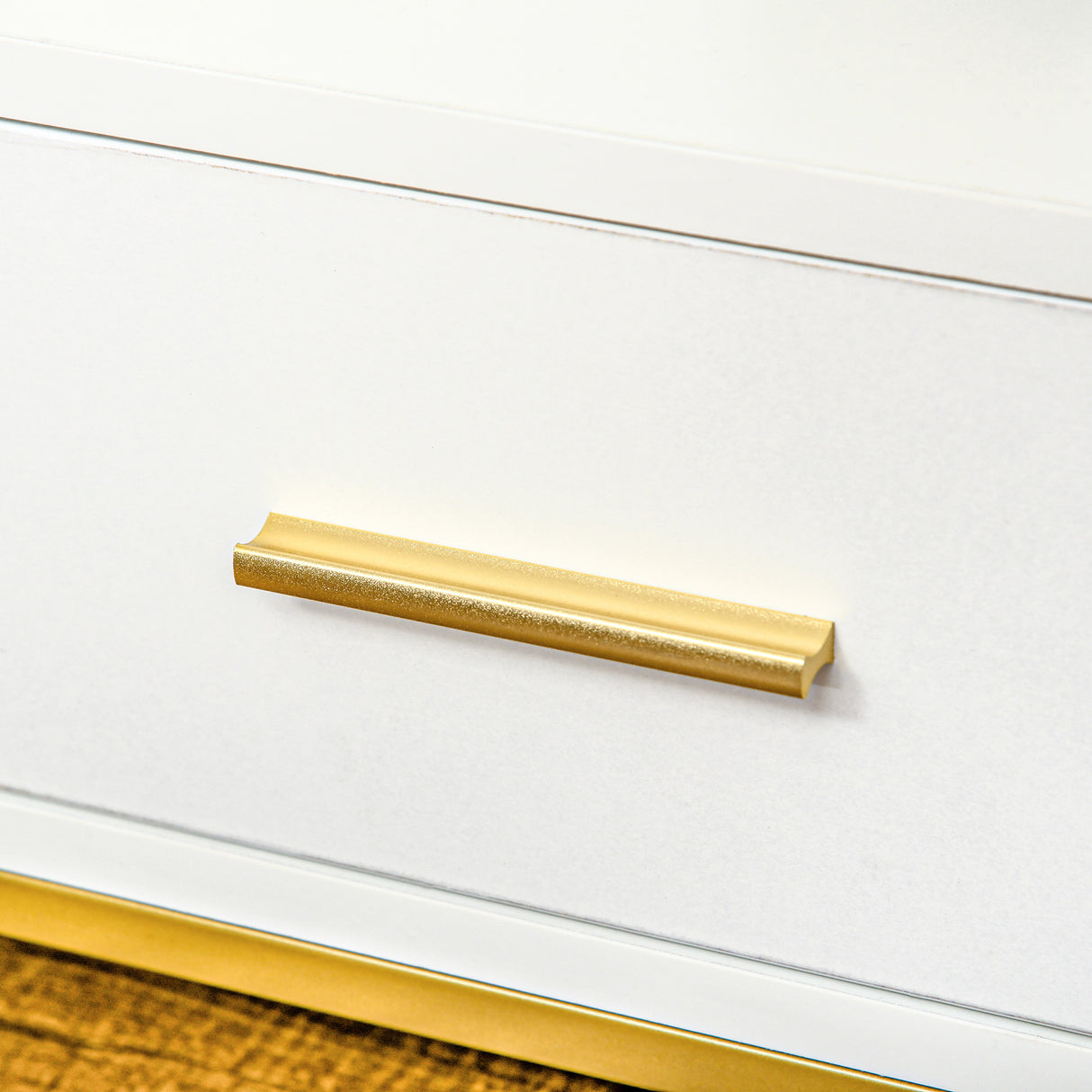 easycomfort easycomfort set di 2 comodini moderni con cassetto e ripiano aperto 50x40x55cm bianco e oro