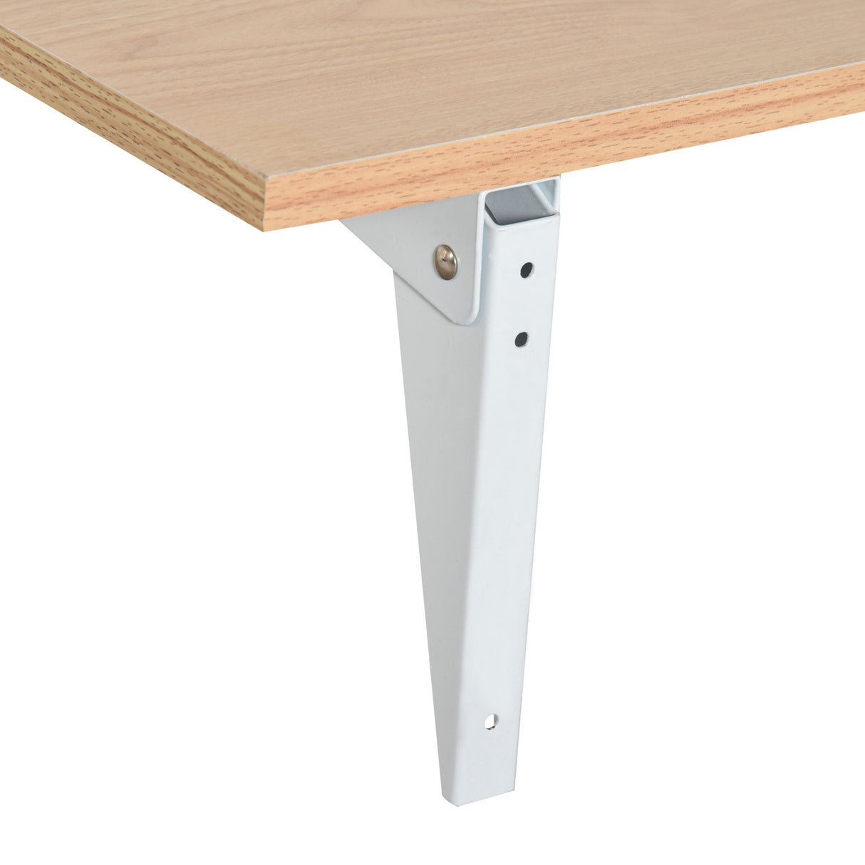 easycomfort easycomfort tavolino a muro pieghevole salvaspazio in mdf e telaio in metallo per cucina salotto color legno 60x40x20cm