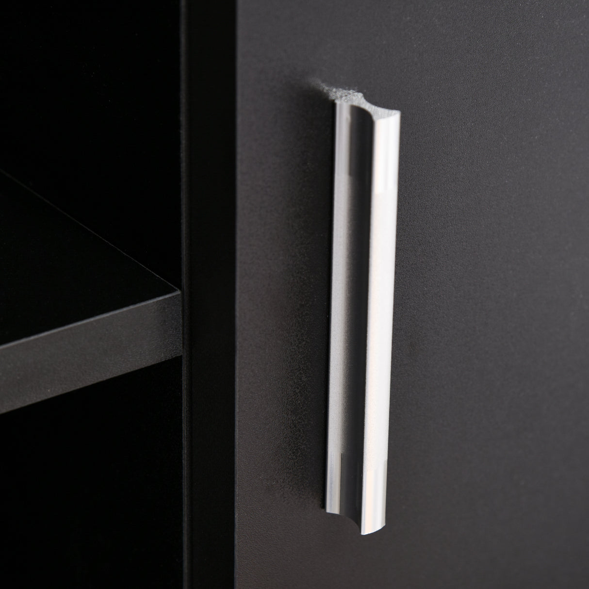 easycomfort easycomfort mobile porta tv classico da soggiorno con 2 ripiani e 2 armadietti in mdf e acciaio inox nero 120x39 5x52cm ean 8055776910765