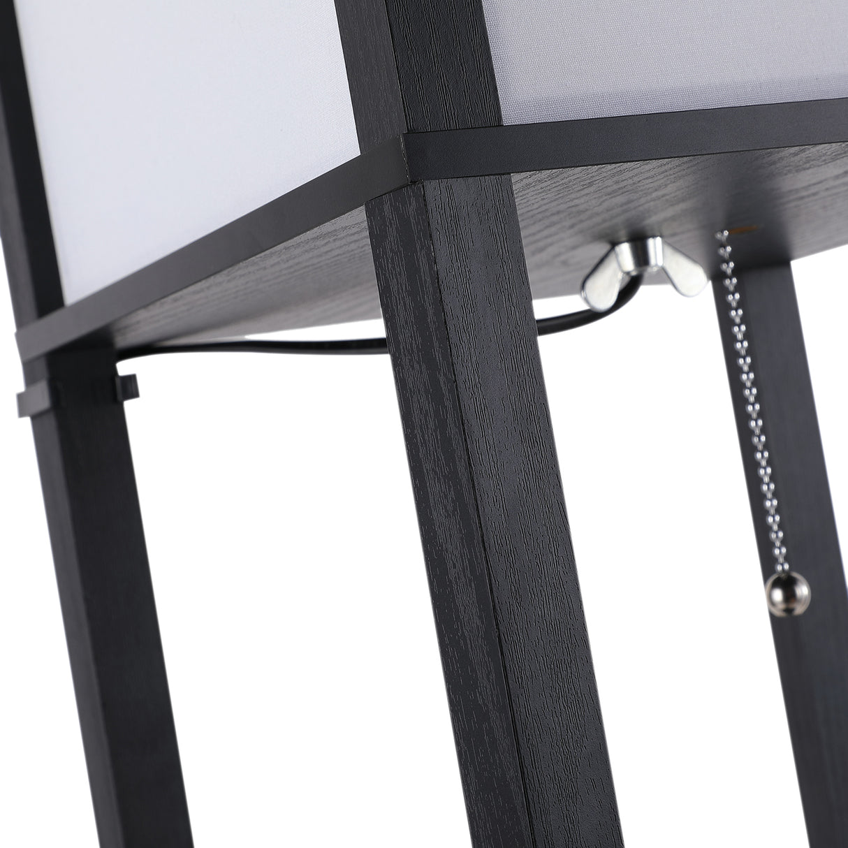 easycomfort easycomfort lampada da terra moderna lampadina illuminazione interna salvaspazio con ripiani da soggiorno cotone mdf 26 x 26 x 160 cm nero e bianco ean 8054111846059