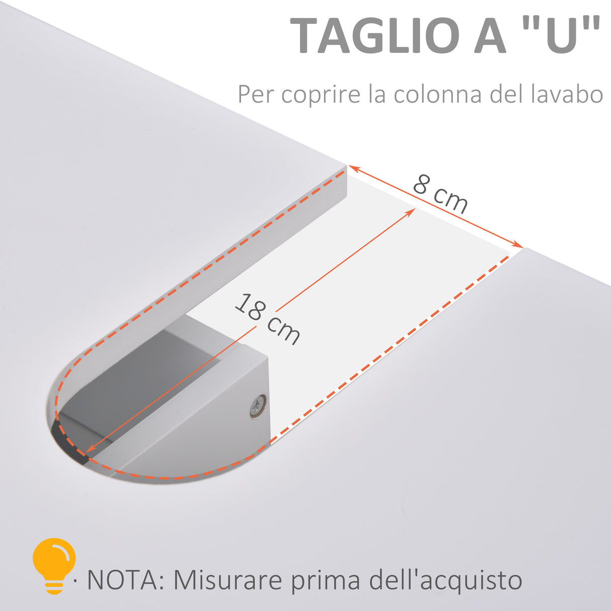 easycomfort easycomfort mobiletto sottolavabo e copricolonna per il bagno in legno bianco con 2 cassetti e taglio a u 67 x 36 x 52cm ean 8054111848138