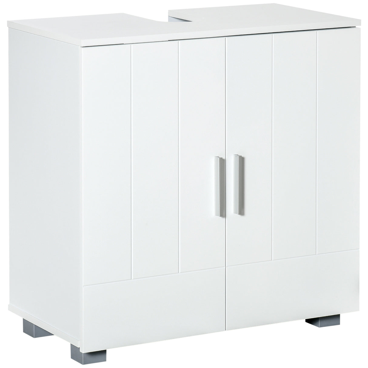 easycomfort easycomfort mobile sotto lavabo bagno a u con 2 ante e ripiano interno regolabile 60x30x60cm