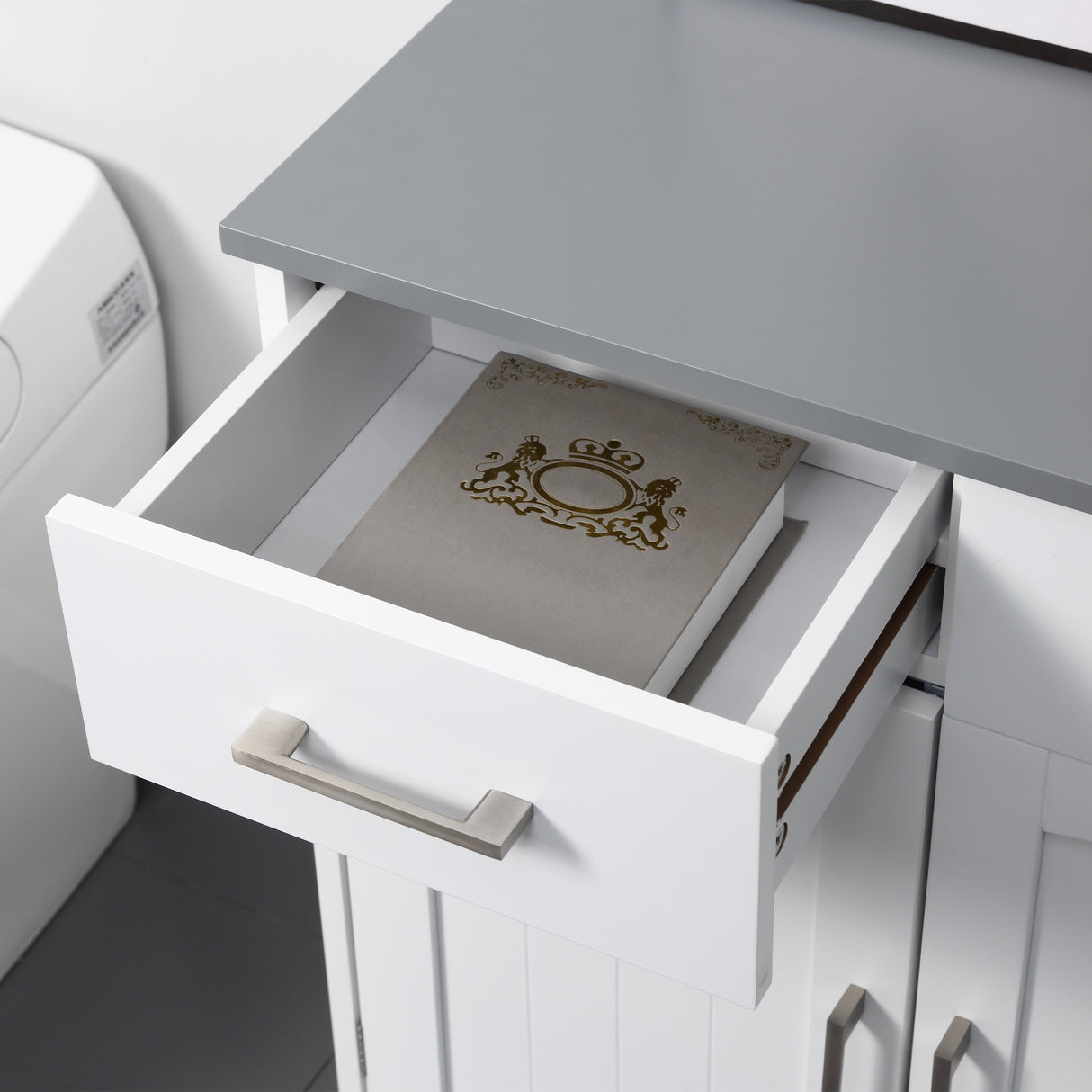 easycomfort easycomfort mobiletto bagno con 2 ante 2 cassetti e ripiano regolabile in mdf 68x33x76cm