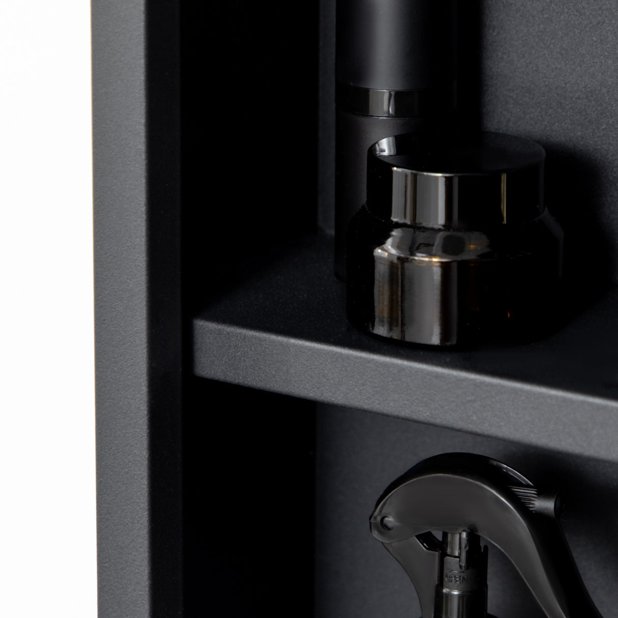 easycomfort easycomfort specchiera bagno in acciaio con armadietto a 3 ripiani e chiusura ammortizzata 40x12x60 cm nero